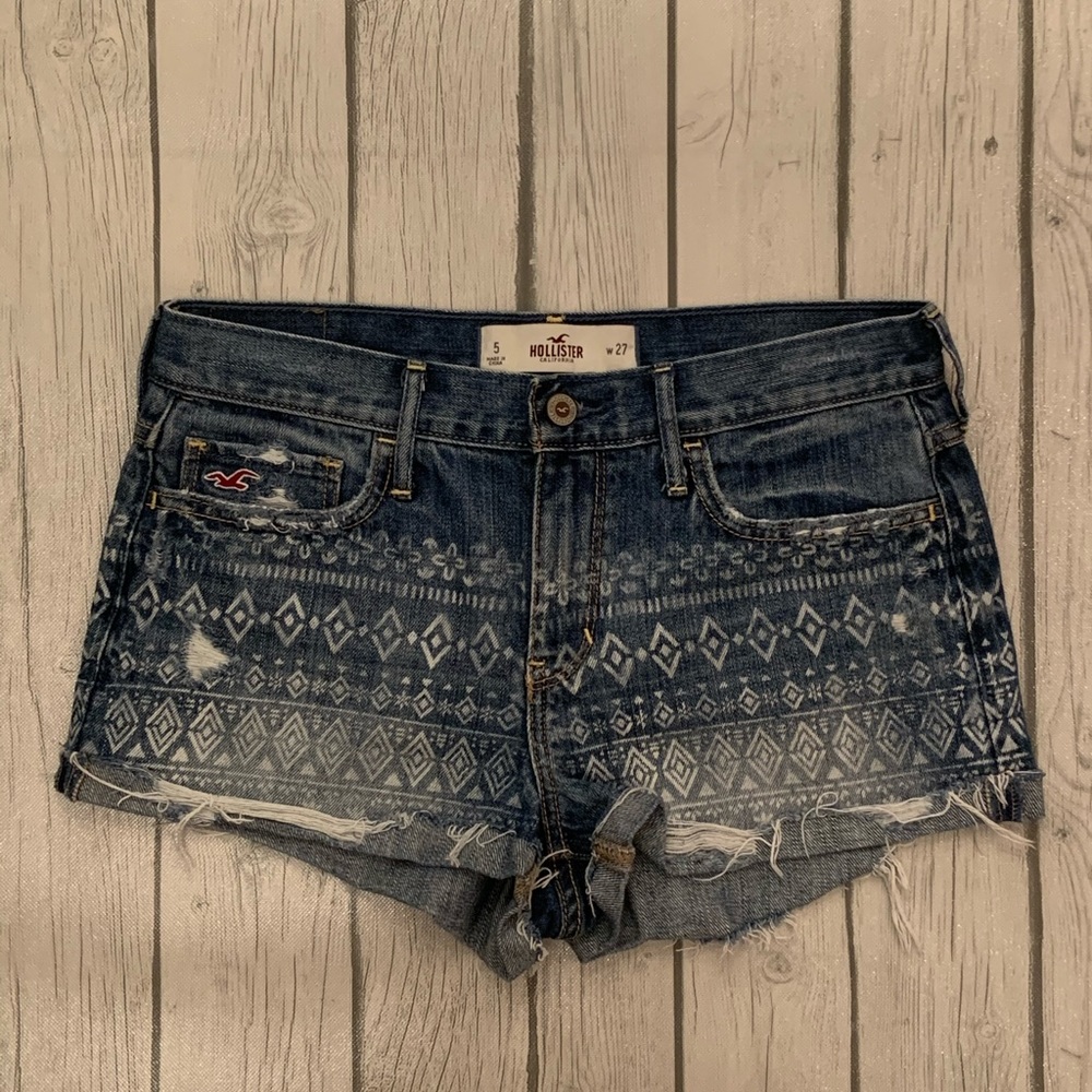 Hollister Jean Printed Shorts Size 5 (W27)